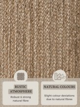 Kusový koberec Jute Braided 106006 Grey Brown ovál