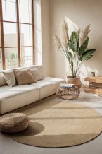 Kusový koberec Jute Braided 106007 Ivory kruh