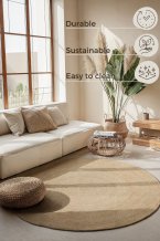 Kusový koberec Jute Braided 106007 Ivory kruh