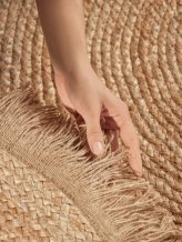 Kusový koberec Jute Braided 106332 Natural Gold kruh