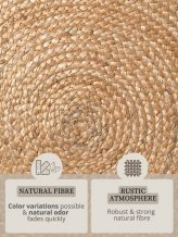 Kusový koberec Jute Braided 106332 Natural Gold kruh