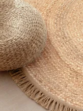 Kusový koberec Jute Braided 106332 Natural Gold kruh