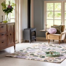 Kusový koberec Laura Ashley Wendling Floral heather purple 83104 Brink & Campman