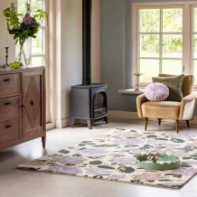 Kusový koberec Laura Ashley Wendling Floral heather purple 83104 Brink & Campman