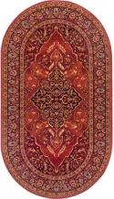 Kusový koberec leyla béžový - ovál (dark camel)