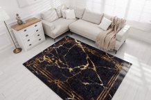 Kusový koberec Miro 51333.801 Marble black / gold