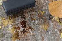 Kusový koberec Miro 51463.802 Abstraction grey / gold