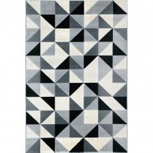 Kusový koberec Novara 18214 652 bíločerný