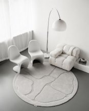 Kusový koberec Organica light grey kruh