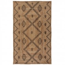 Kusový koberec Printed Jute Rowen Natural/Black