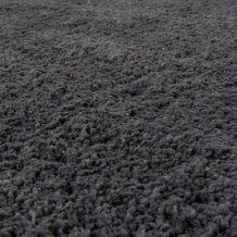 Kusový koberec Shaggy Teddy Charcoal kruh