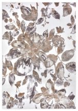 Kusový koberec Shine 105922 Floral White Grey Brown