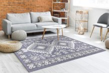 Kusový koberec Sion Sisal Aztec 3007 blue/pink/ecru – na ven i na doma