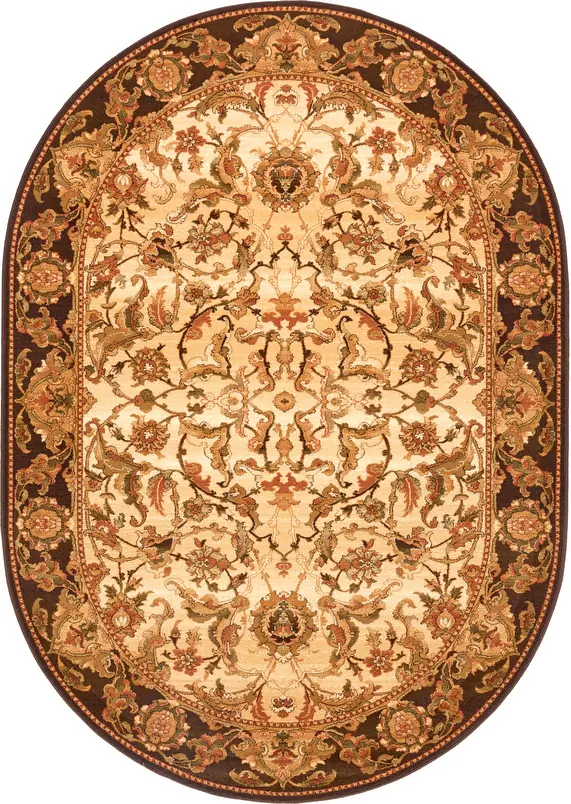 Kusový koberec Starosta béžový - ovál (sahara)
