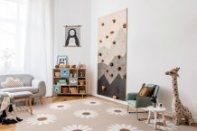 Kusový koberec Stokroty světle béžový