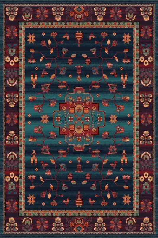 Kusový koberec Tacuba granat