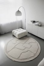 Kusový koberec Tektonica light grey kruh