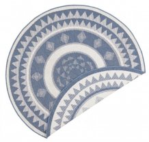 Kusový koberec Twin Supreme 103414 Jamaica blue creme kruh – na ven i na doma