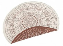 Kusový koberec Twin-Wendeteppiche 103102 creme terra kruh – na ven i na doma