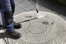 Kusový koberec Twin-Wendeteppiche 103103 creme grün kruh – na ven i na doma