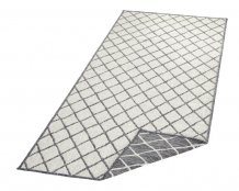 Kusový koberec Twin-Wendeteppiche 103118 grau creme – na ven i na doma