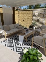 Kusový koberec Twin-Wendeteppiche 103129 schwarz creme – na ven i na doma