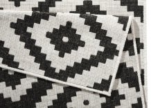 Kusový koberec Twin-Wendeteppiche 103129 schwarz creme – na ven i na doma