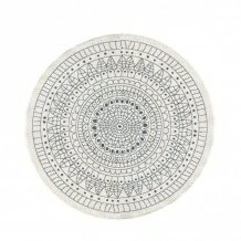 Kusový koberec Twin-Wendeteppiche 103143 creme grau kruh – na ven i na doma