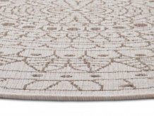 Kusový koberec Twin-Wendeteppiche 105475 Linen kruh – na ven i na doma