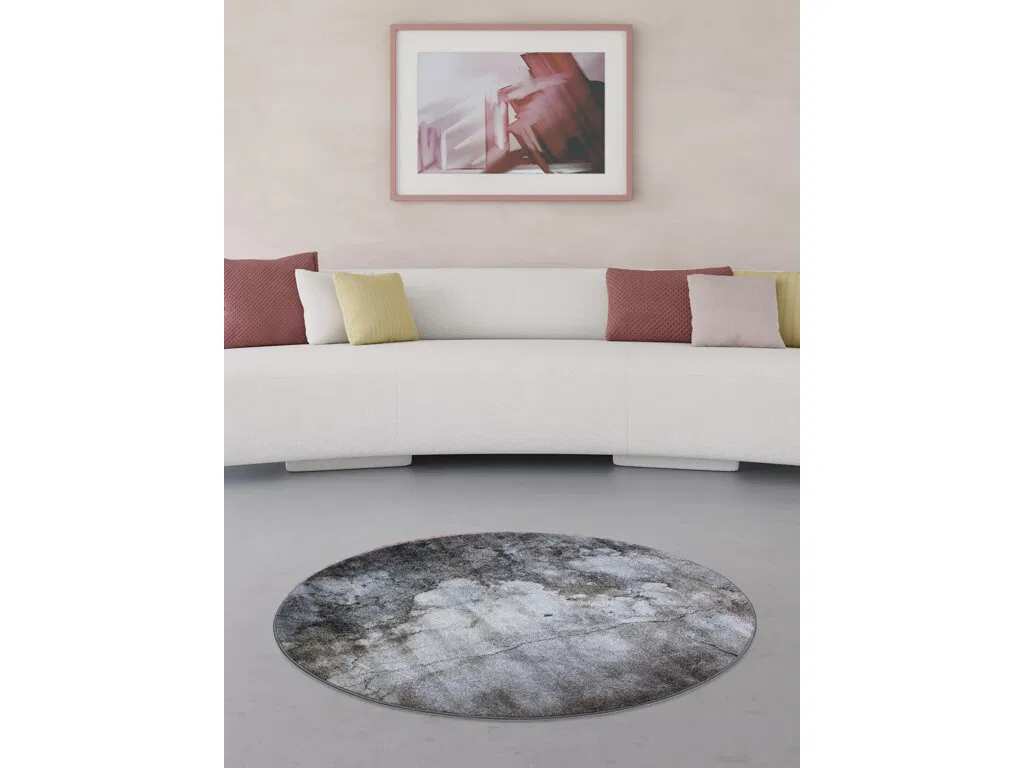 Kusový koberec Universe - kruh / 841-86 Dk. Grey-beige