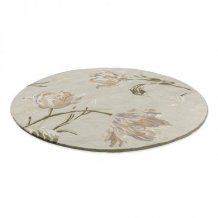Květinový kruhový koberec Laura Ashley Gosford natural / sage green 81307  - kruh 200 - Brink & Campman