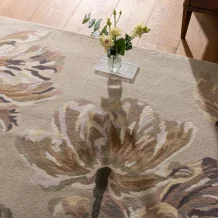 Květinový kusový koberec Laura Ashley Gosford natural / sage green 81307 Brink & Campman