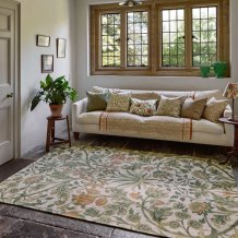 Květinový kusový koberec Morris & Co Hyacinth natural 130201 Brink & Campman