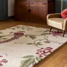 Květinový vlněný koberec Laura Ashley Summer Palace cranberry grape 081200 Brink & Campman