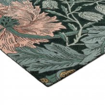 Květinový vlněný koberec Morris & Co Honeysuckle&Tulip teal 130407 Brink & Campman