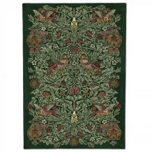 Luxusní květinový koberec Morris & Co Bird tump green 128307 Brink & Campman