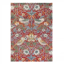 Luxusní květinový koberec Morris & Co Strawberry Thief crimson 027700 Brink & Campman