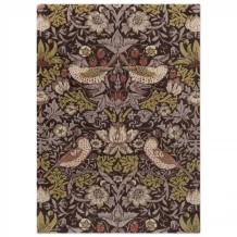 Luxusní květinový koberec Morris & Co Strawberry Thief grape 027705 Brink & Campman