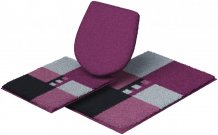 MERKUR - Súprava - 3ks (veko, 40x50 cm bez výrezu+50x80 cm) Súprava, bobuľová