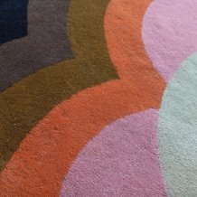 Moderní kruhový koberec Orla Kiely Sunflower pink 060005 - kruh 200 - Brink & Campman