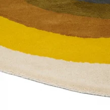Moderní kruhový koberec Orla Kiely Sunflower Yellow 060006 - kruh 200 - Brink & Campman