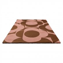 Moderní kusový koberec Orla Kiely Prism Flower pink-terracota 158002 Brink & Campman