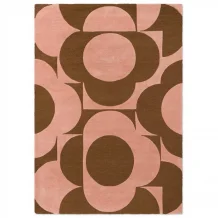 Moderní kusový koberec Orla Kiely Prism Flower pink-terracota 158002 Brink & Campman