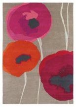 Moderní kusový koberec Sanderson Poppies red/orange 45700 Brink & Campman