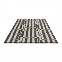Moderní vlněný kusový koberec Scion Lohko Stripe charcoal  123105 Brink & Campman