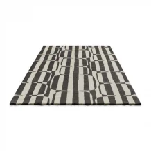 Moderní vlněný kusový koberec Scion Lohko Stripe charcoal  123105 Brink & Campman