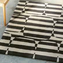 Moderní vlněný kusový koberec Scion Lohko Stripe charcoal  123105 Brink & Campman