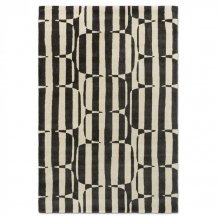 Moderní vlněný kusový koberec Scion Lohko Stripe charcoal  123105 Brink & Campman