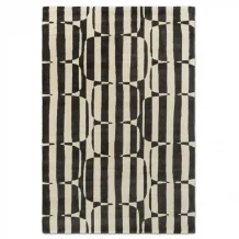 Moderní vlněný kusový koberec Scion Lohko Stripe charcoal  123105 Brink & Campman