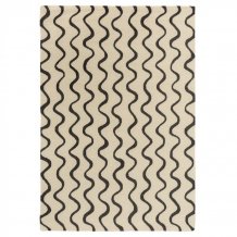 Moderní vlněný kusový koberec Scion Ribbon charcoal 124305 Brink & Campman